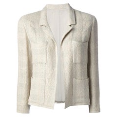 1990s Chanel Grey Skirt Suit