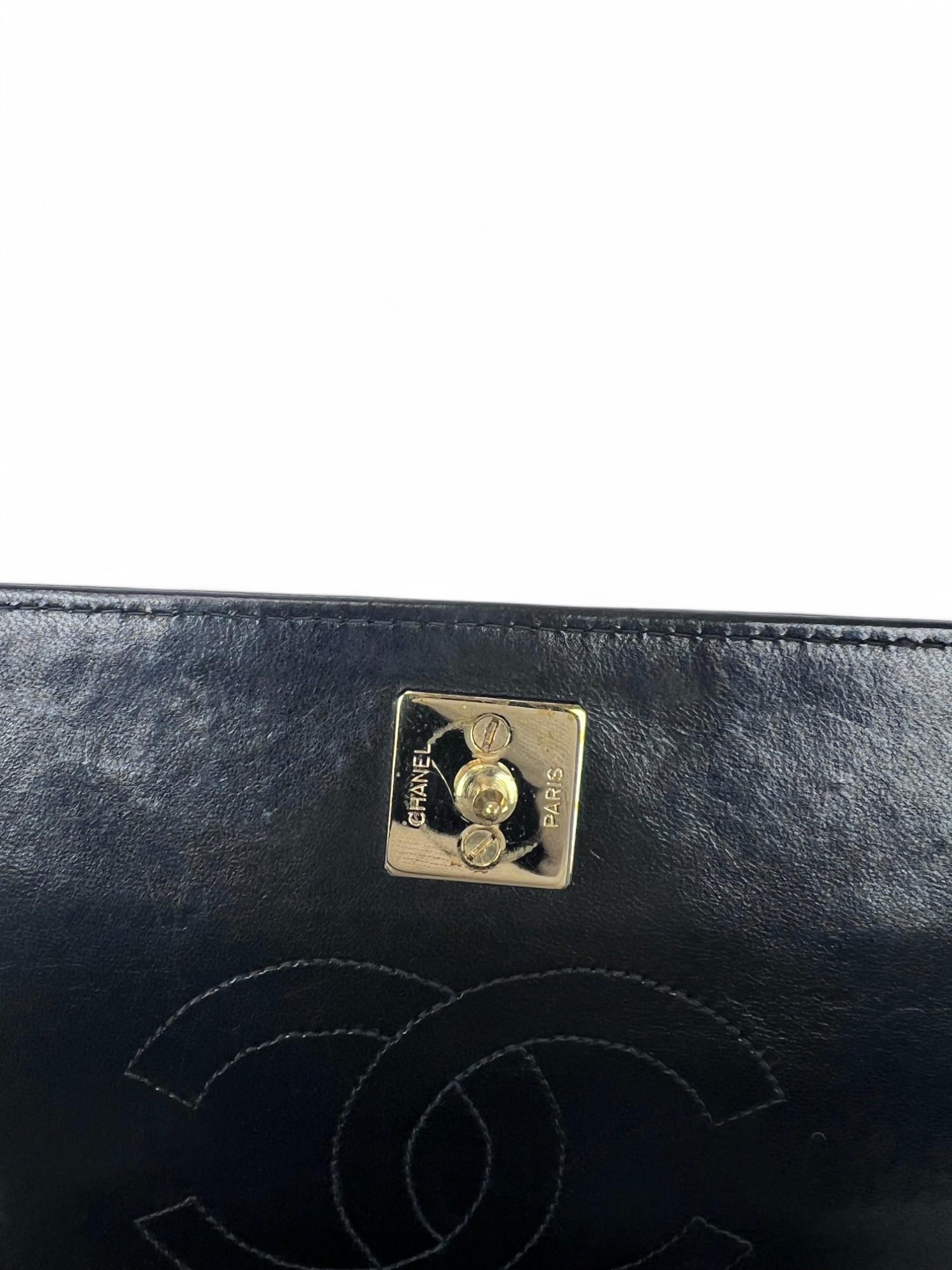 Noir 1990 Chanel - Pop Art peint à la main 