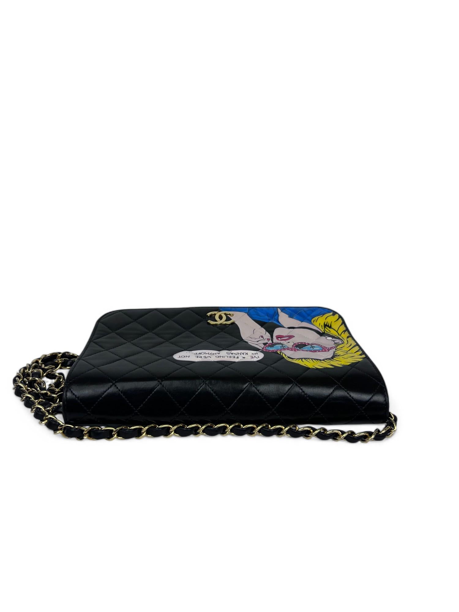 1990 Chanel - Pop Art peint à la main 