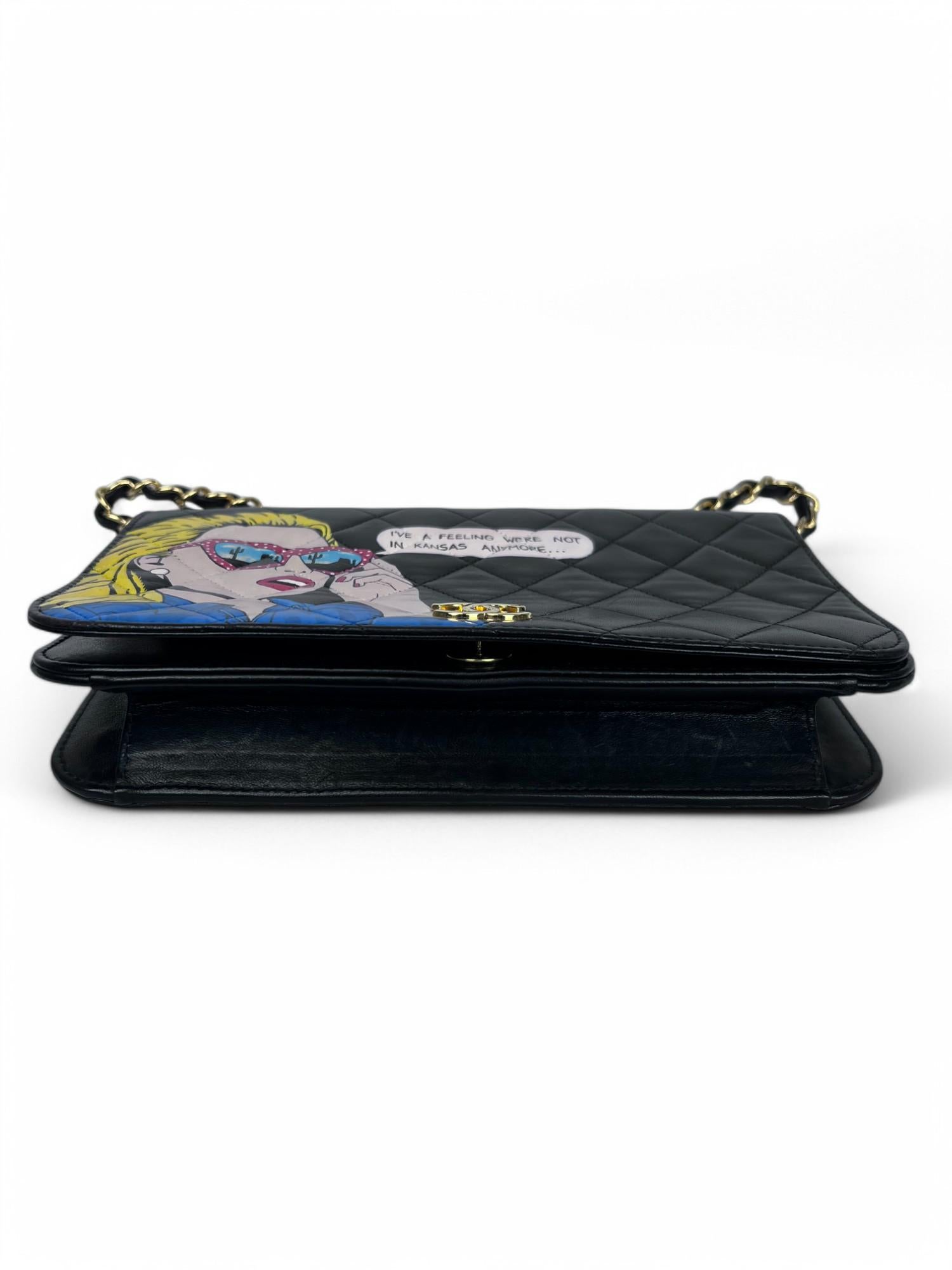1990 Chanel - Pop Art peint à la main 
