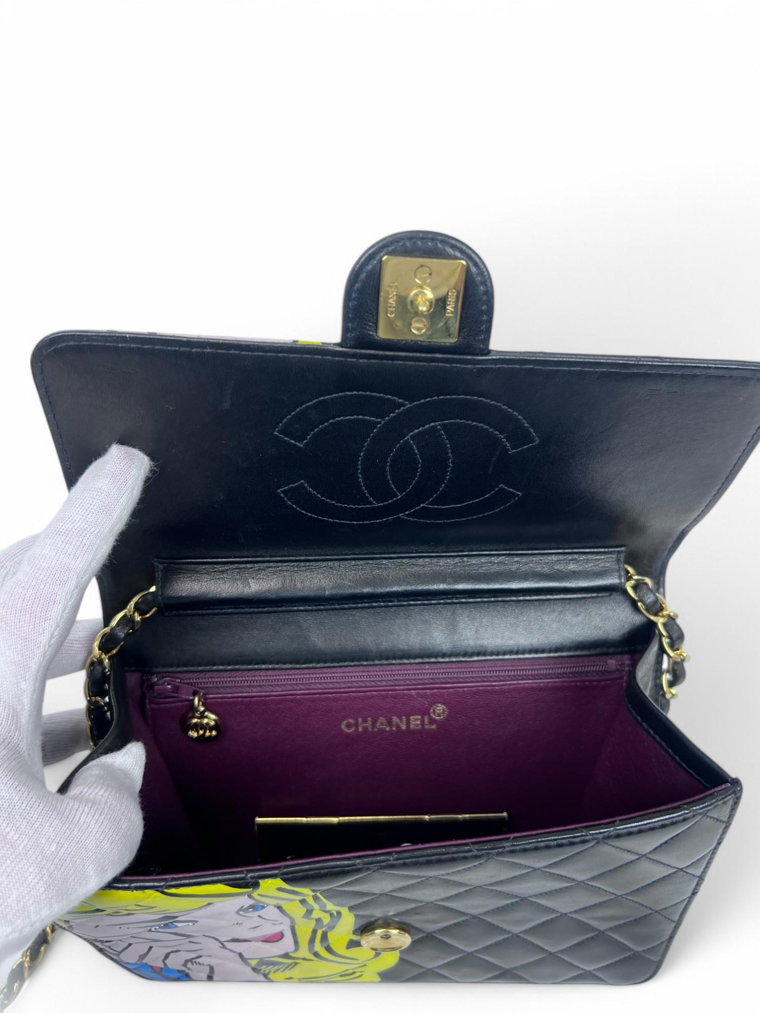 1990 Chanel - Pop Art peint à la main 