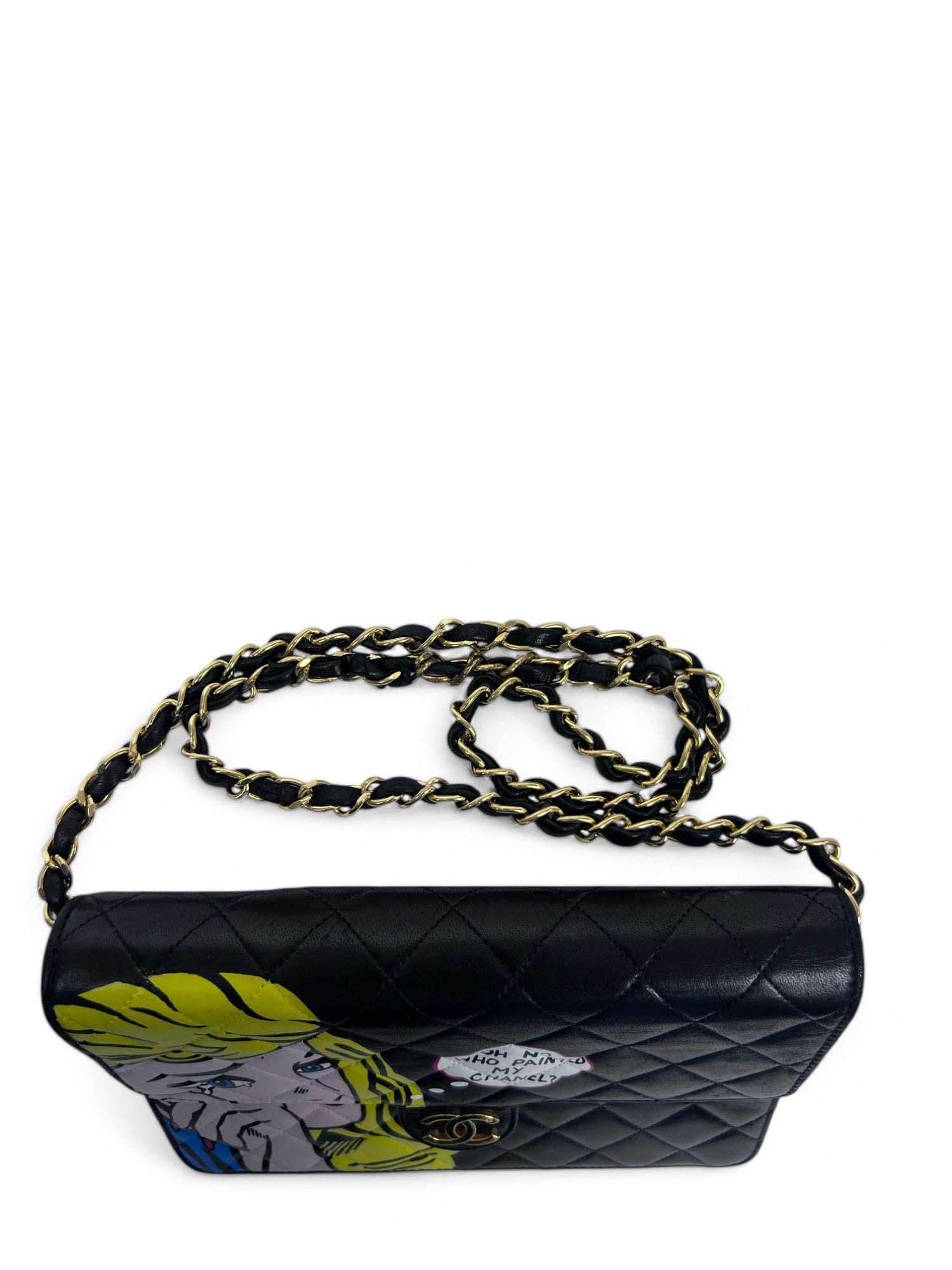 1990 Chanel - Pop Art peint à la main 