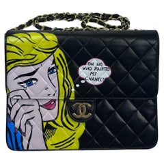 1990s Chanel – Hand-Painted Pop Art "Oh No Who Painted My Chanel?"