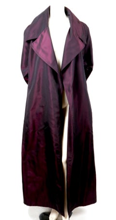 1990's CHANEL iridescent violet silk evening coat