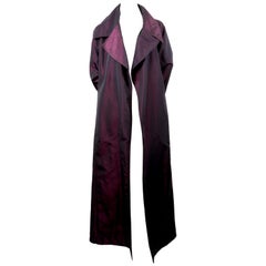 1990's CHANEL iridescent violet silk evening coat