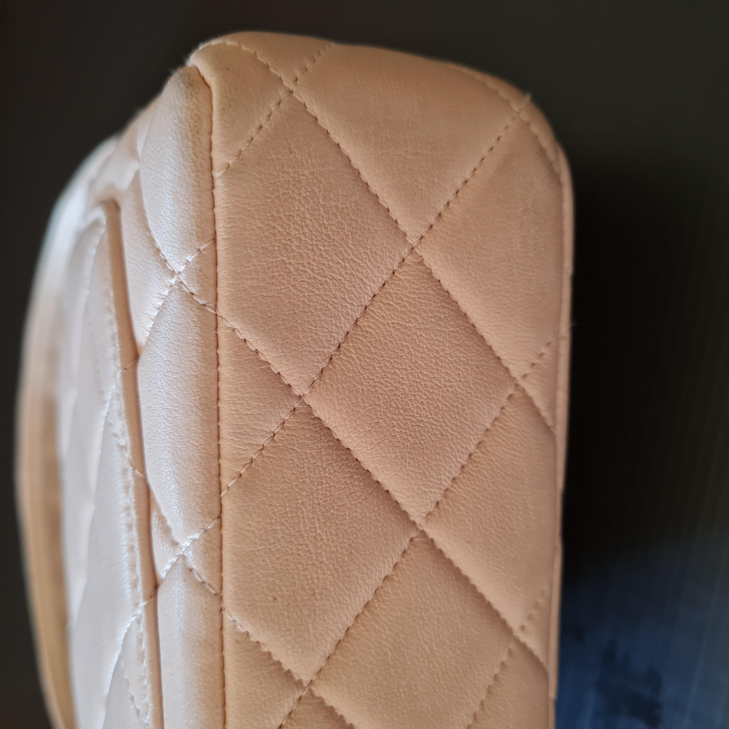 1990s Chanel Lambskin Quilted Mini Top Handle Bag For Sale 4