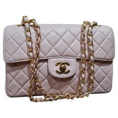 1990s Chanel Pink Leather Double Face Flap Bag