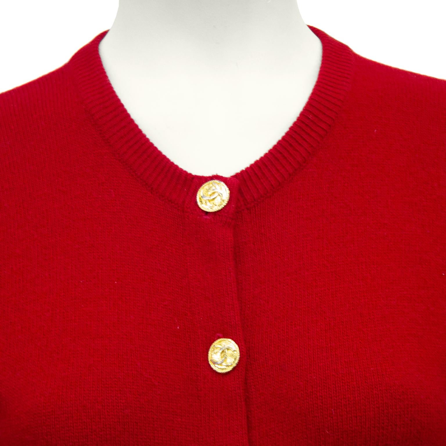 chanel red sweater