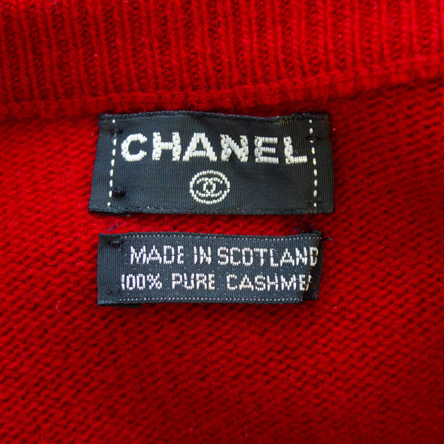 red chanel sweater