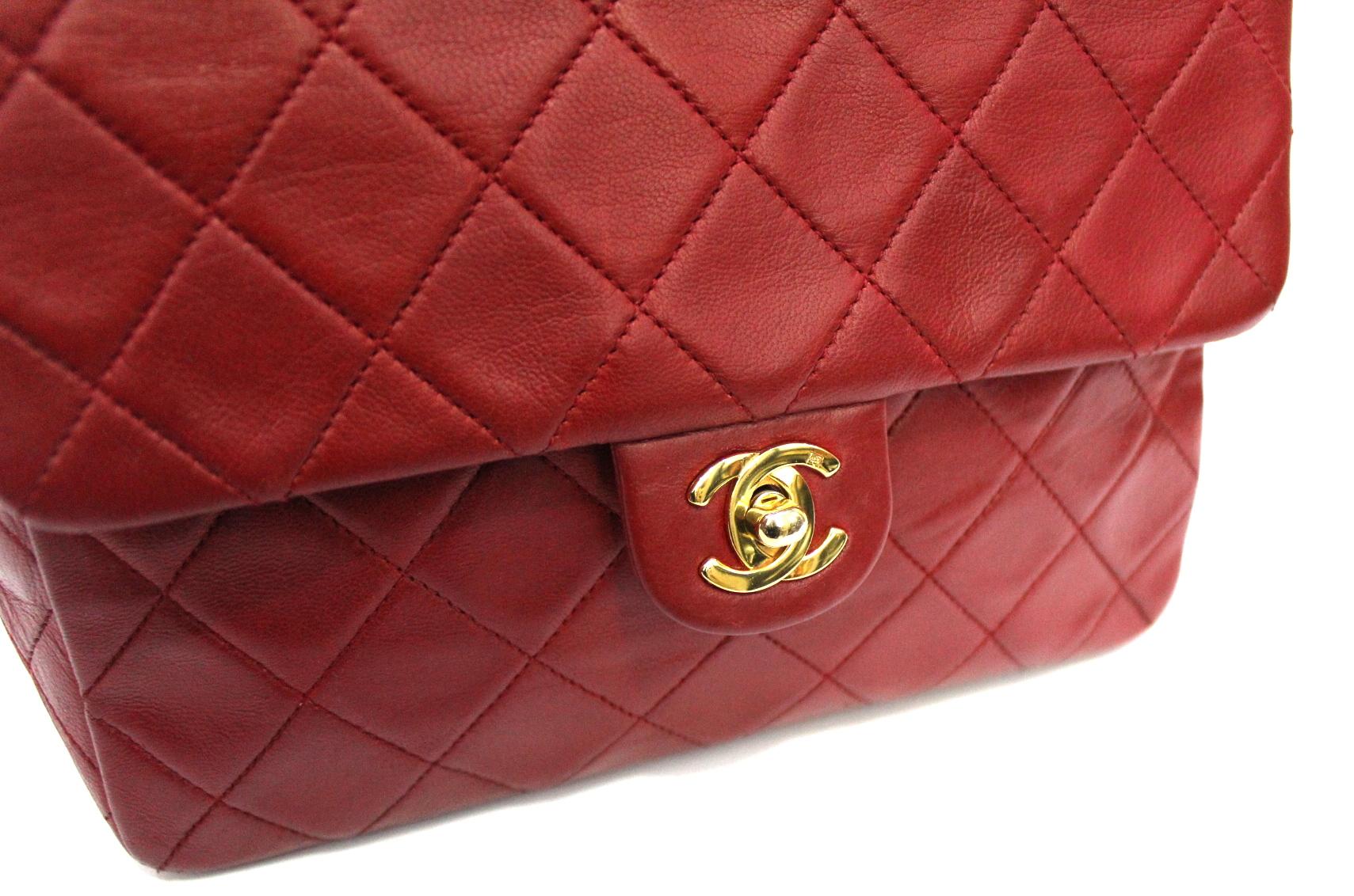 Women's 1990s Chanel Red Leather Mini Flap Bag