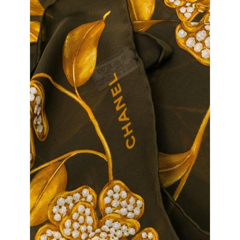 Brown 1990s Chanel Scarf