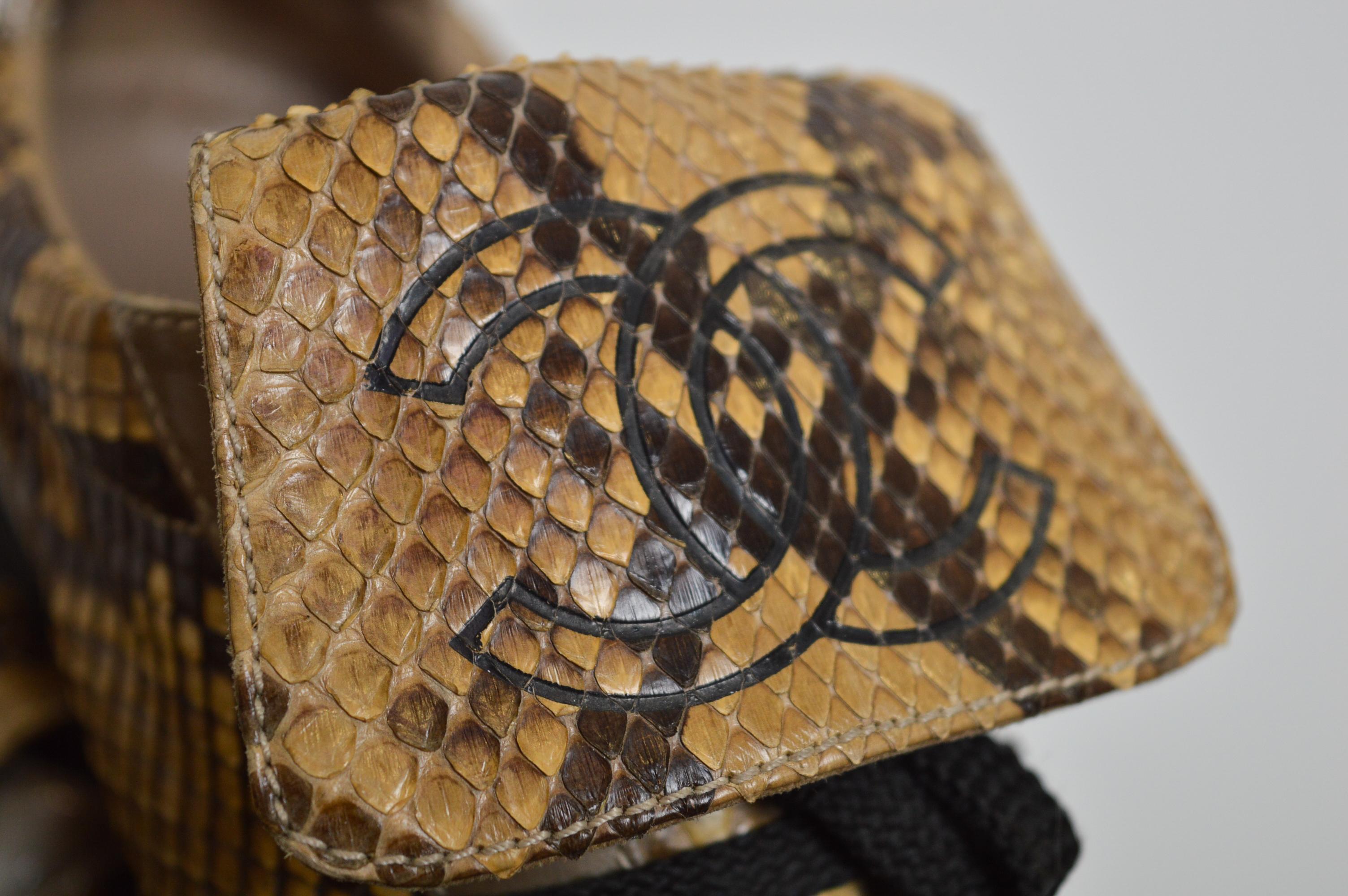 Brown 1990s Chanel Silver Leather football soccer style sneaker / CC emblem Trainers For Sale