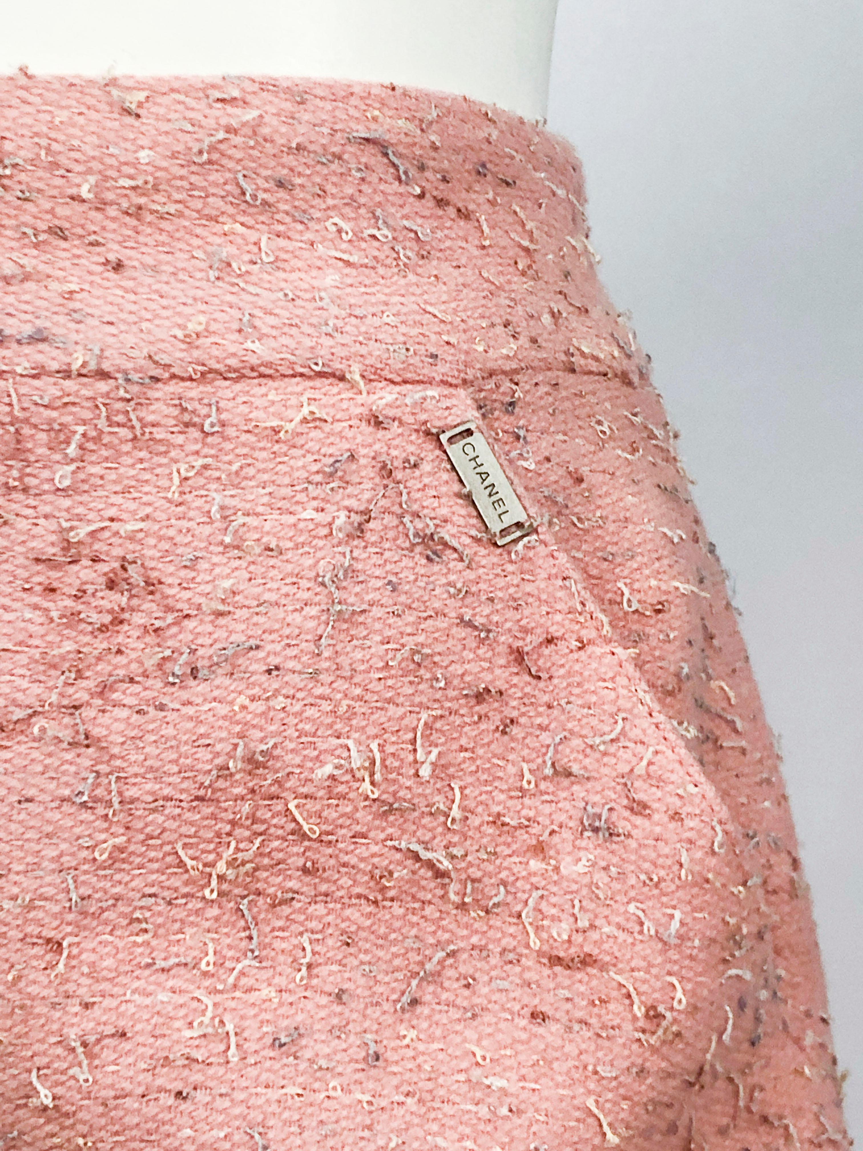 1990's Chanel Soft Pink Tweed Suit 3