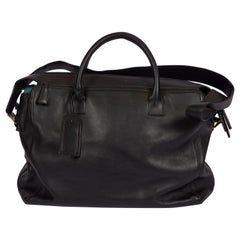 1990's Chanel Vintage Black Leather Unisex Bag