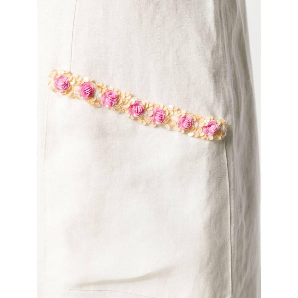 Women's 1990s Chanel White Linen Dress