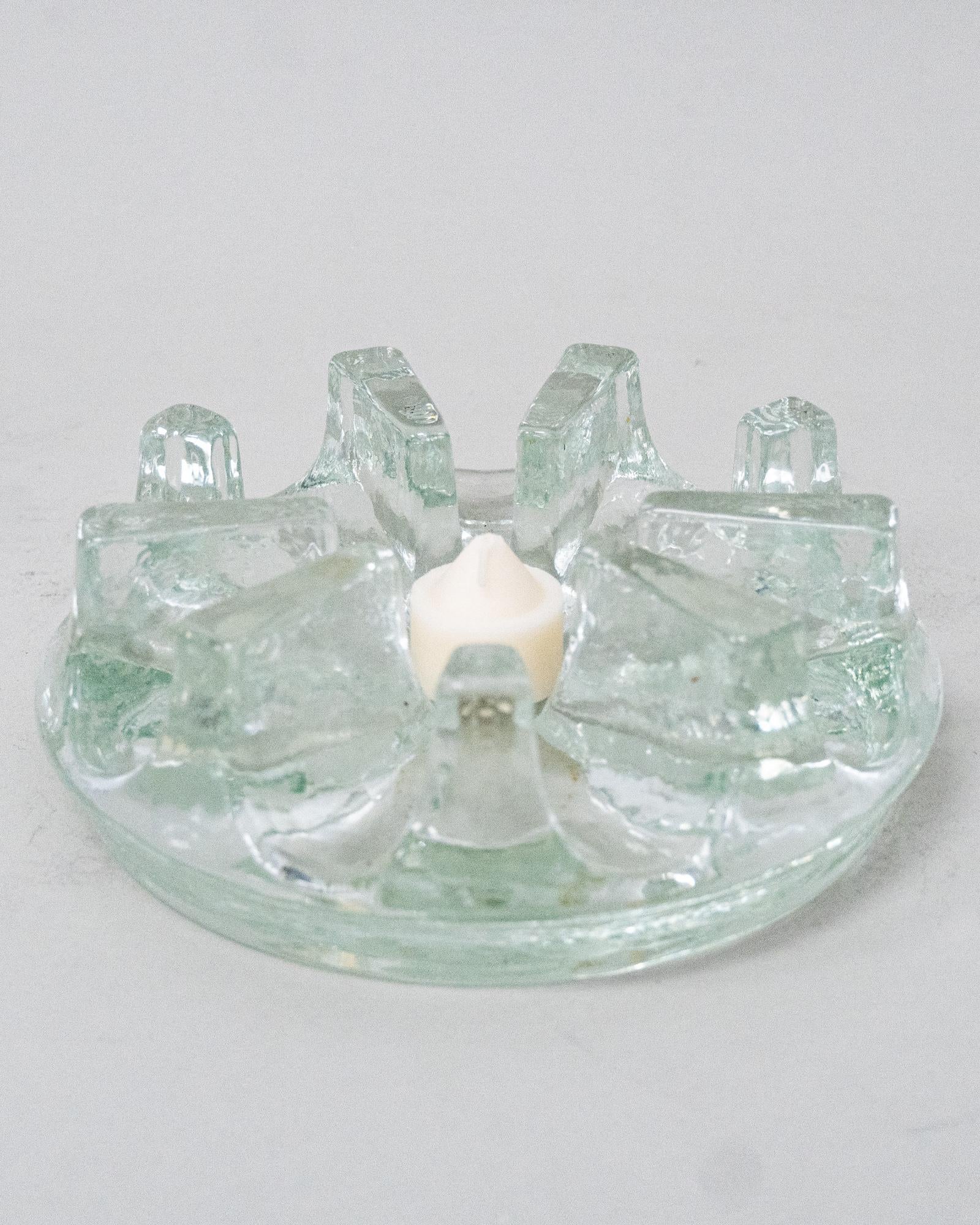 1990er Chantal Heat Resistant Glass Trivet oder Kerzenhalter NOS Neu in Box (Ende des 20. Jahrhunderts) im Angebot