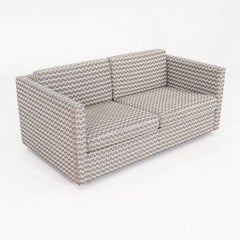 Años 90 Charles Pfister para Knoll Sofá / Loveseat en tejido gris 2x Disponible
