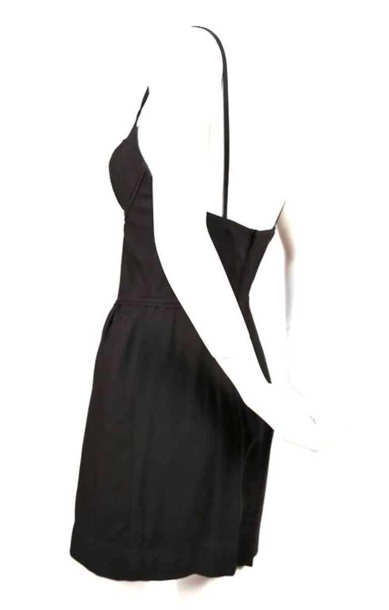 Black 1990's CHEAP AND CHIC by MOSCHINO black bustier minidress For Sale