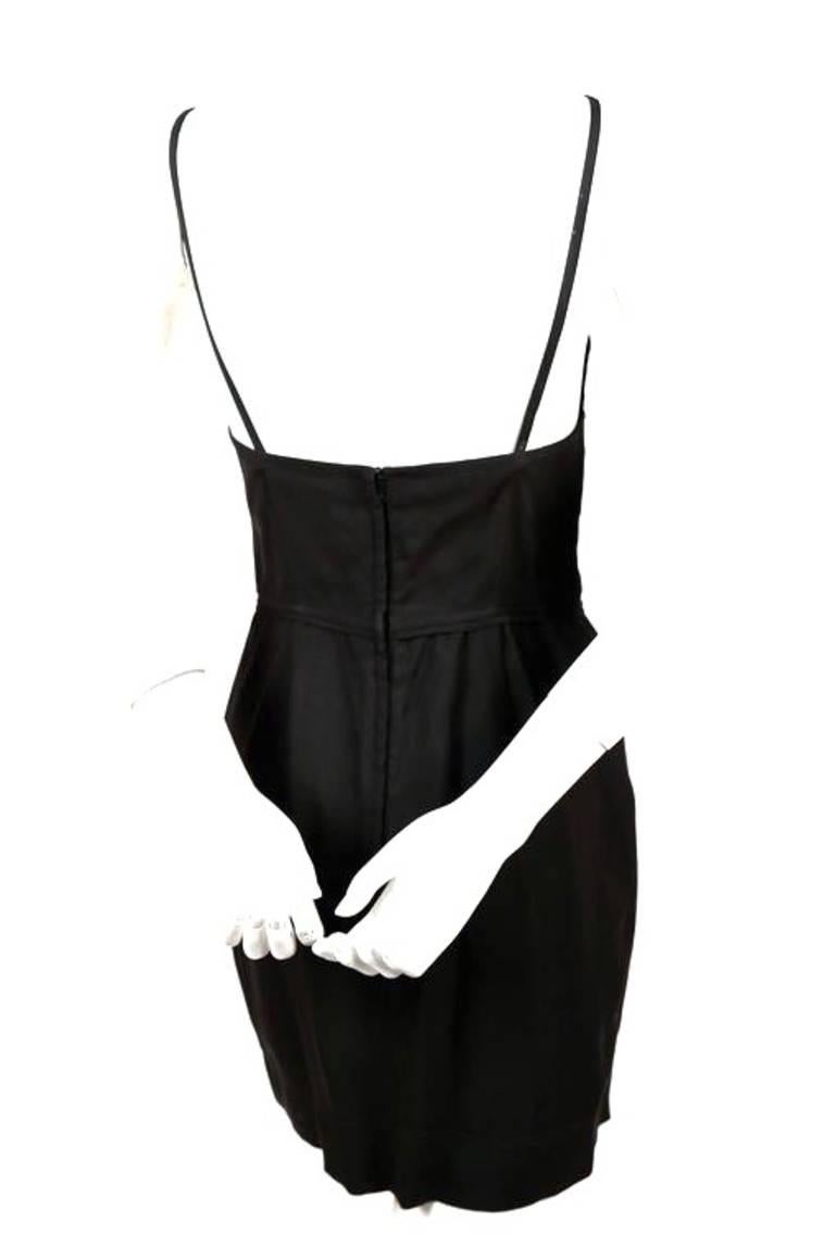 1990's CHEAP AND CHIC by MOSCHINO black bustier minidress In Good Condition For Sale In San Fransisco, CA