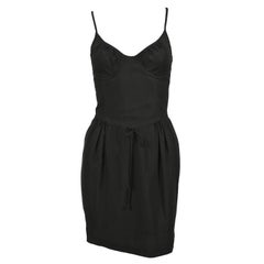 Used 1990's CHEAP AND CHIC by MOSCHINO black bustier minidress