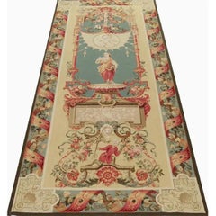 Handwoven Chinese Wool Tapestry, Female Figure with Cherubs, 1990s