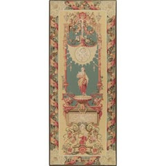 1990s Chinese Handwoven Wool Female Figure Tapestry Panel Decor