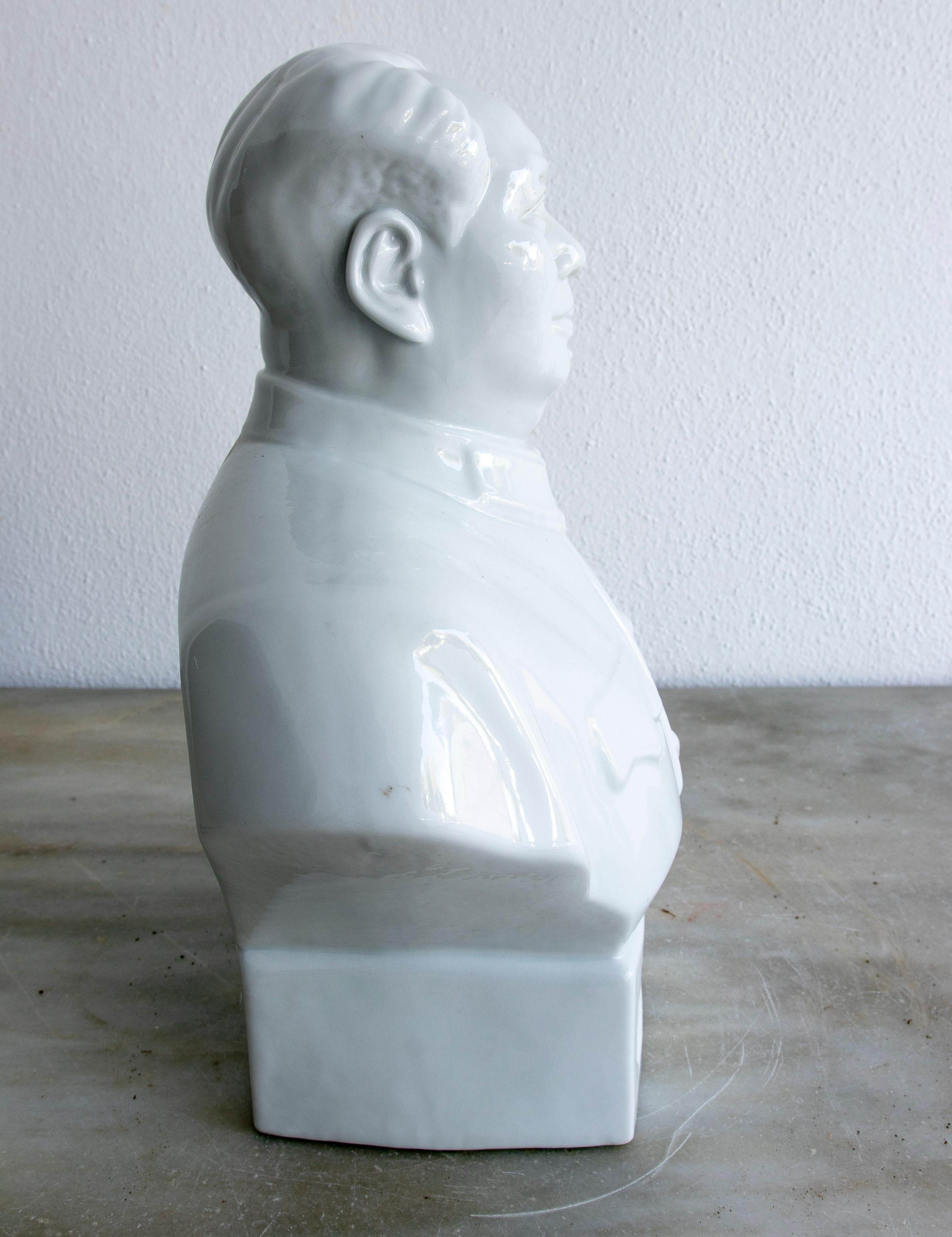 Buste en porcelaine chinoise des années 1990 représentant Mao Zedong Bon état - En vente à Marbella, ES