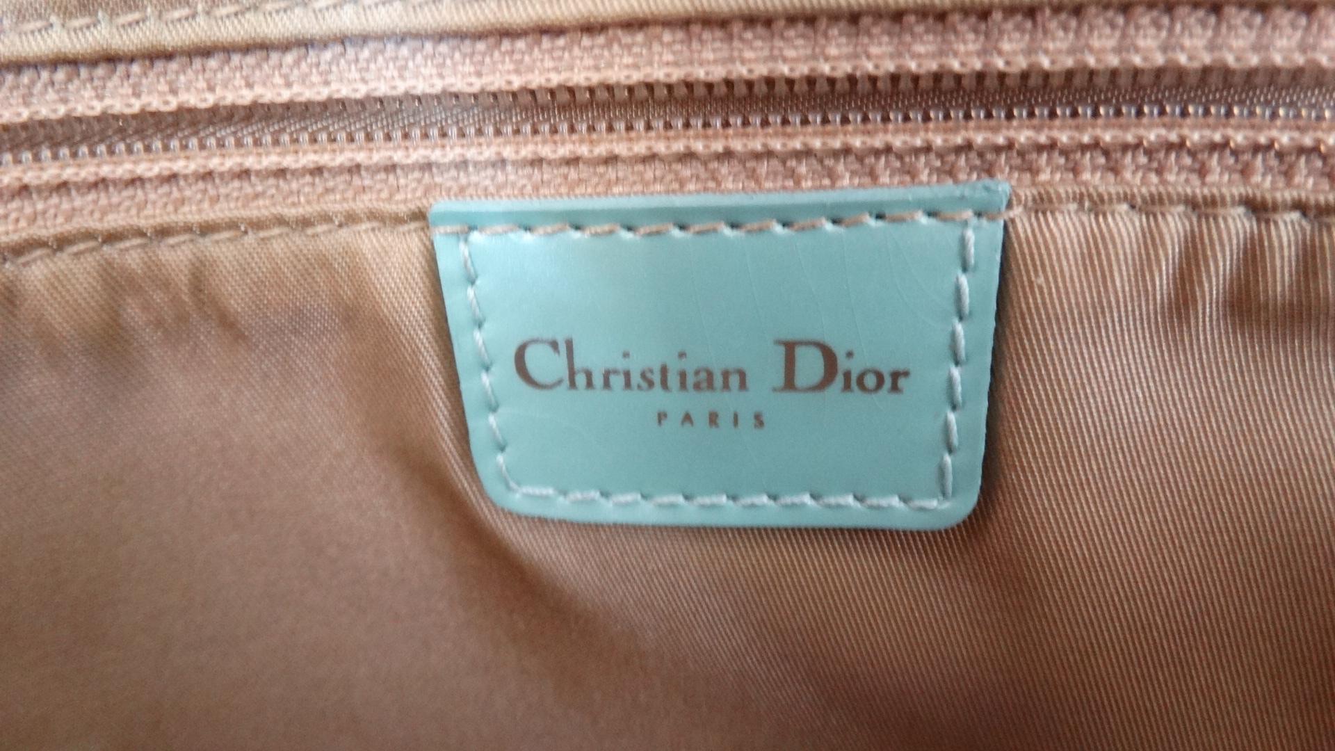 1990s Christian Dior Blue Snakeskin Malice Bag 1