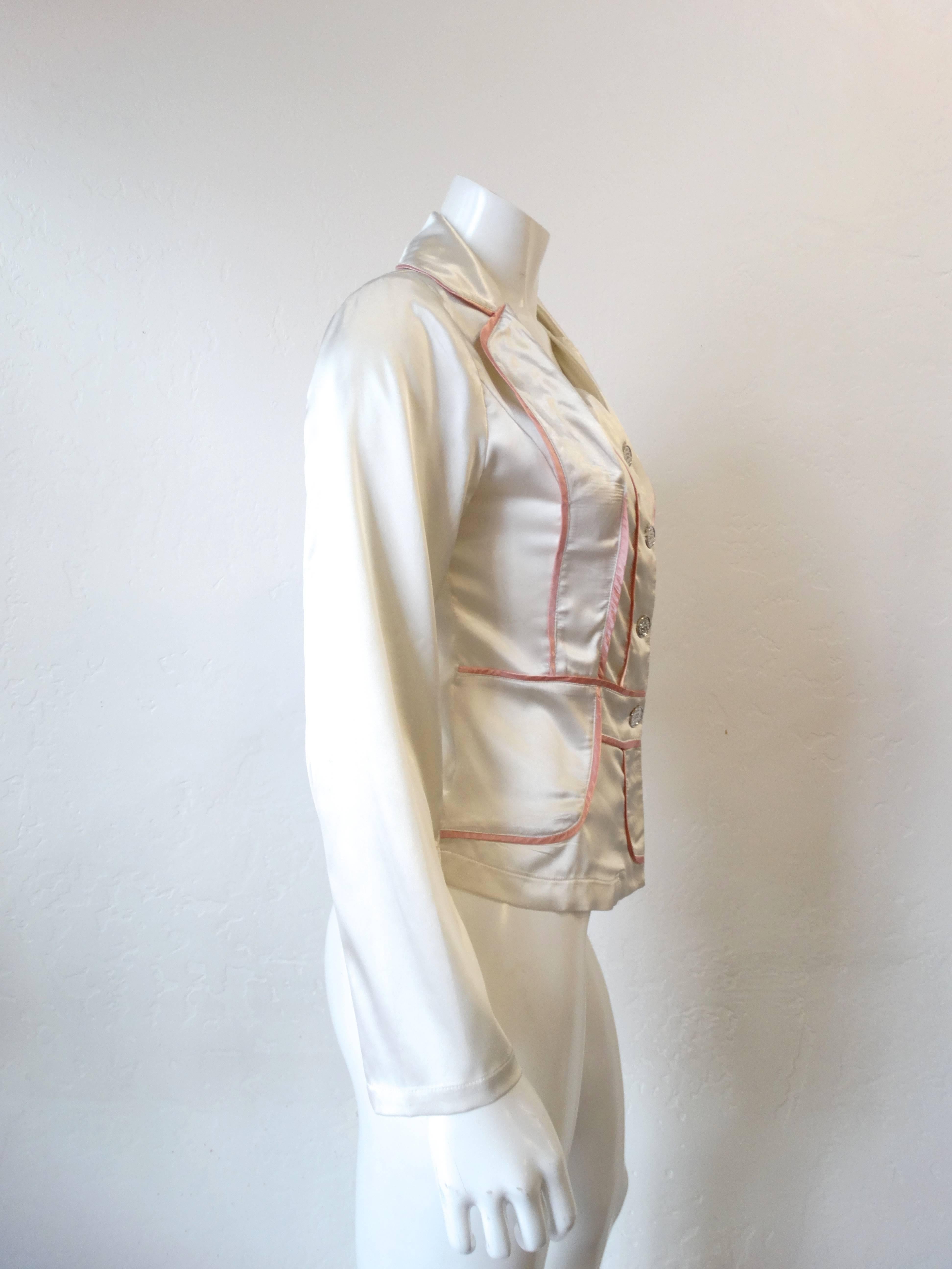 1990s Christian Dior Boutique Satin Jacket  In Good Condition In Scottsdale, AZ