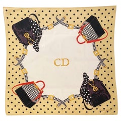 Bufanda con estampado de pata de gallo Christian Dior de los años 90