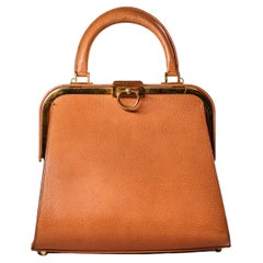 1990s Christian Dior camel leather handbag