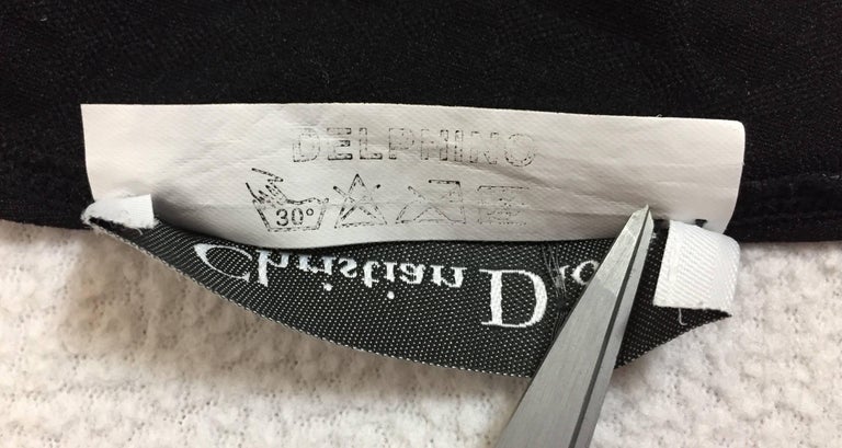 1990's Christian Dior Delphino Sheer Black Monogram Logo ...