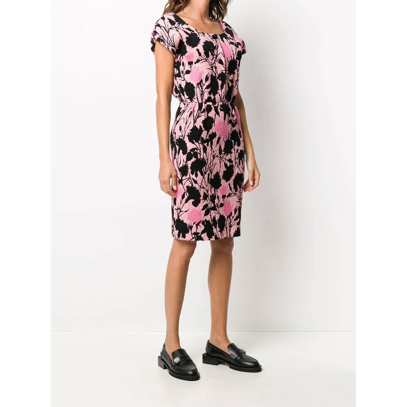 Beige 1990s Christian Dior Floral Dress
