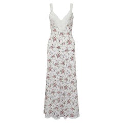 1990er Christian Dior geblümtes Slip-Kleid