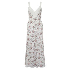 Retro 1990s Christian Dior Floral Slip Dress