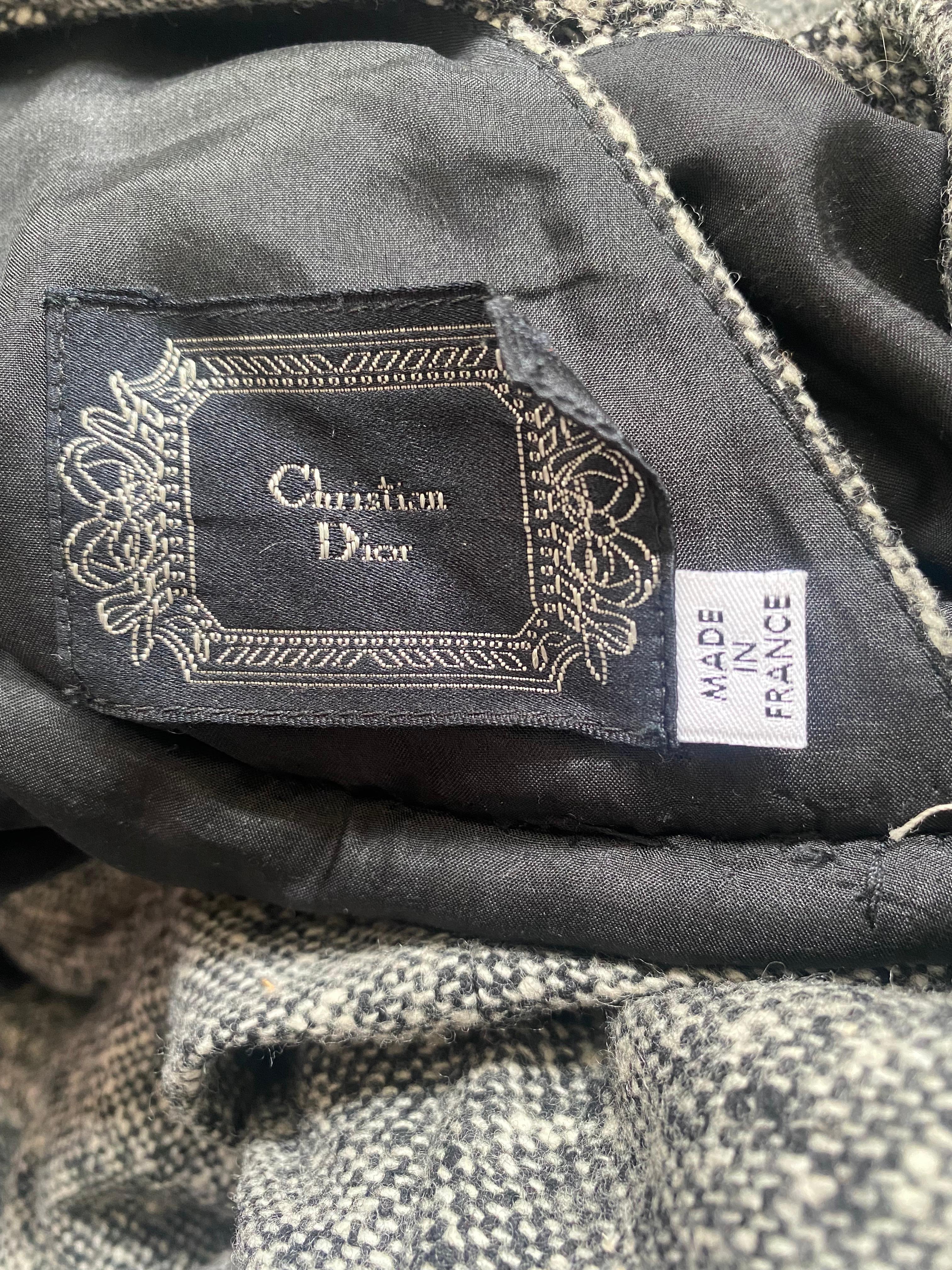 Christian Dior - Robe en tweed gris, 2007 en vente 1