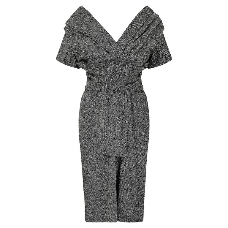 2007 Christian Dior Grey Tweed Dress For Sale at 1stDibs | dior tweed dress,  christian dior dresses for sale, dior mother of the bride dresses