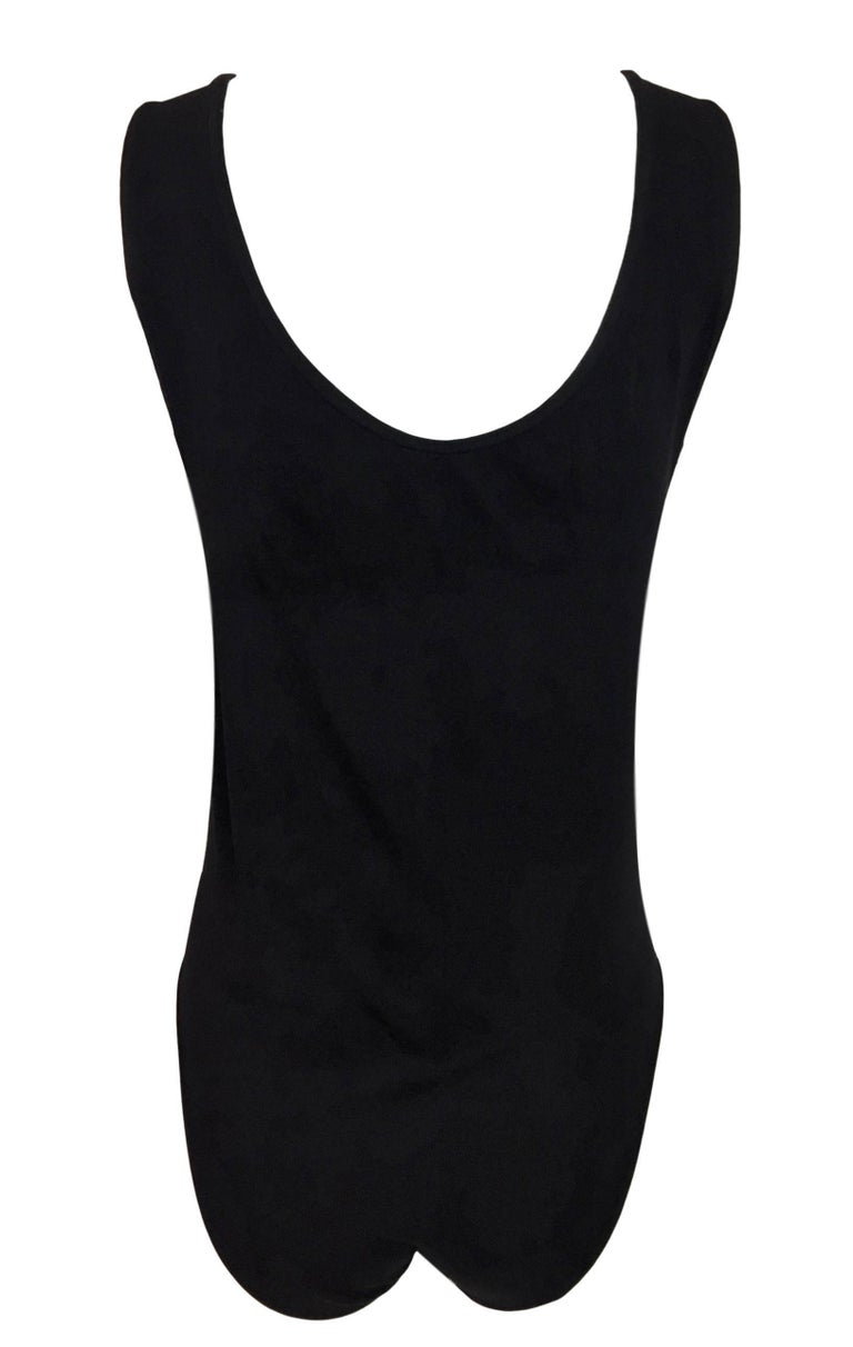 1990's Christian Dior Jadore Black Bodysuit Top at 1stdibs