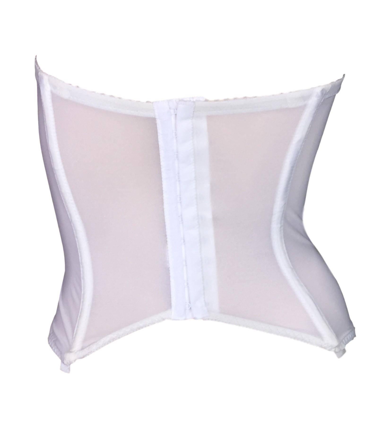 sheer white corset