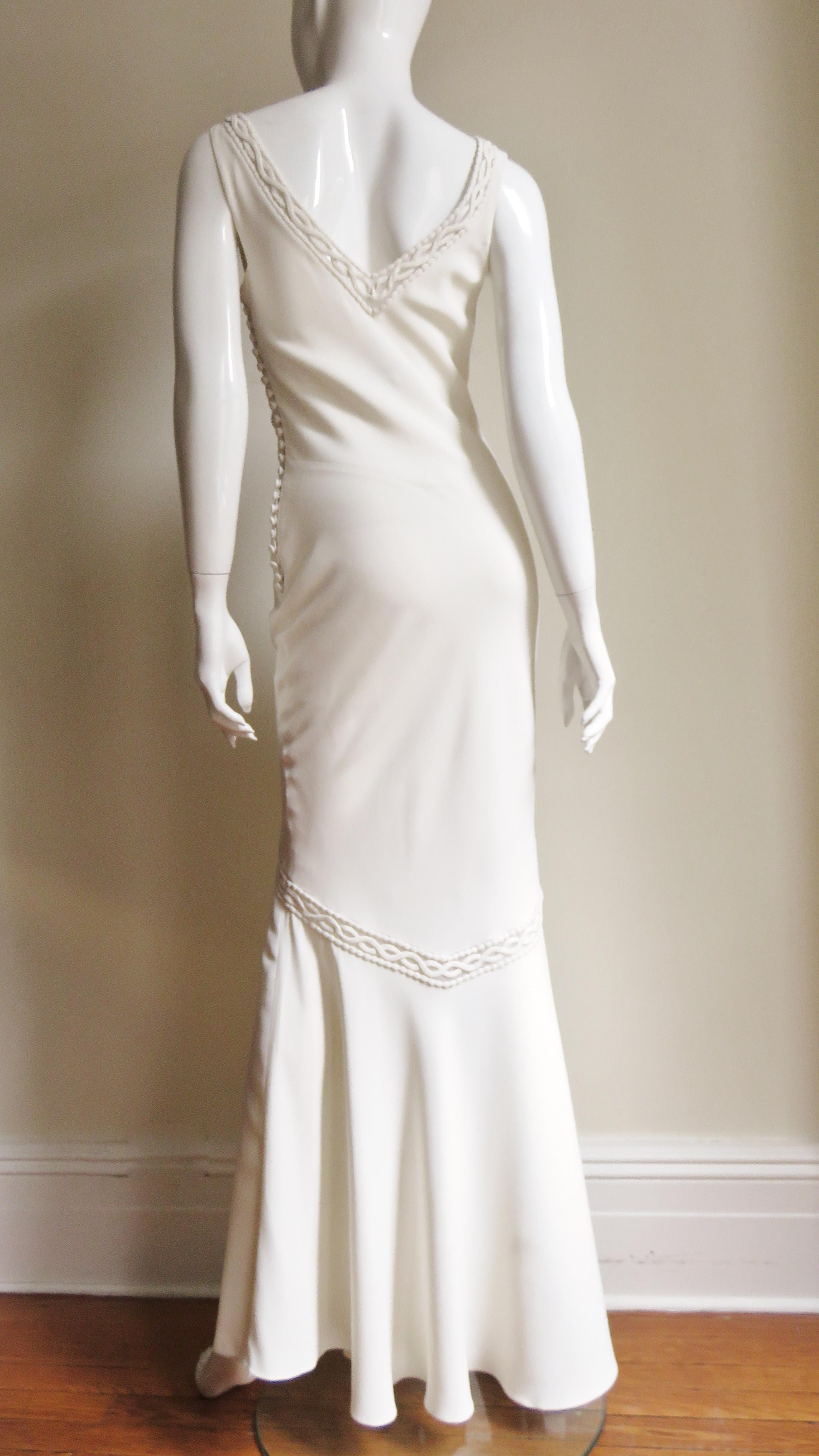 1990s Christian Dior Silk Gown with Intricate Detail  13