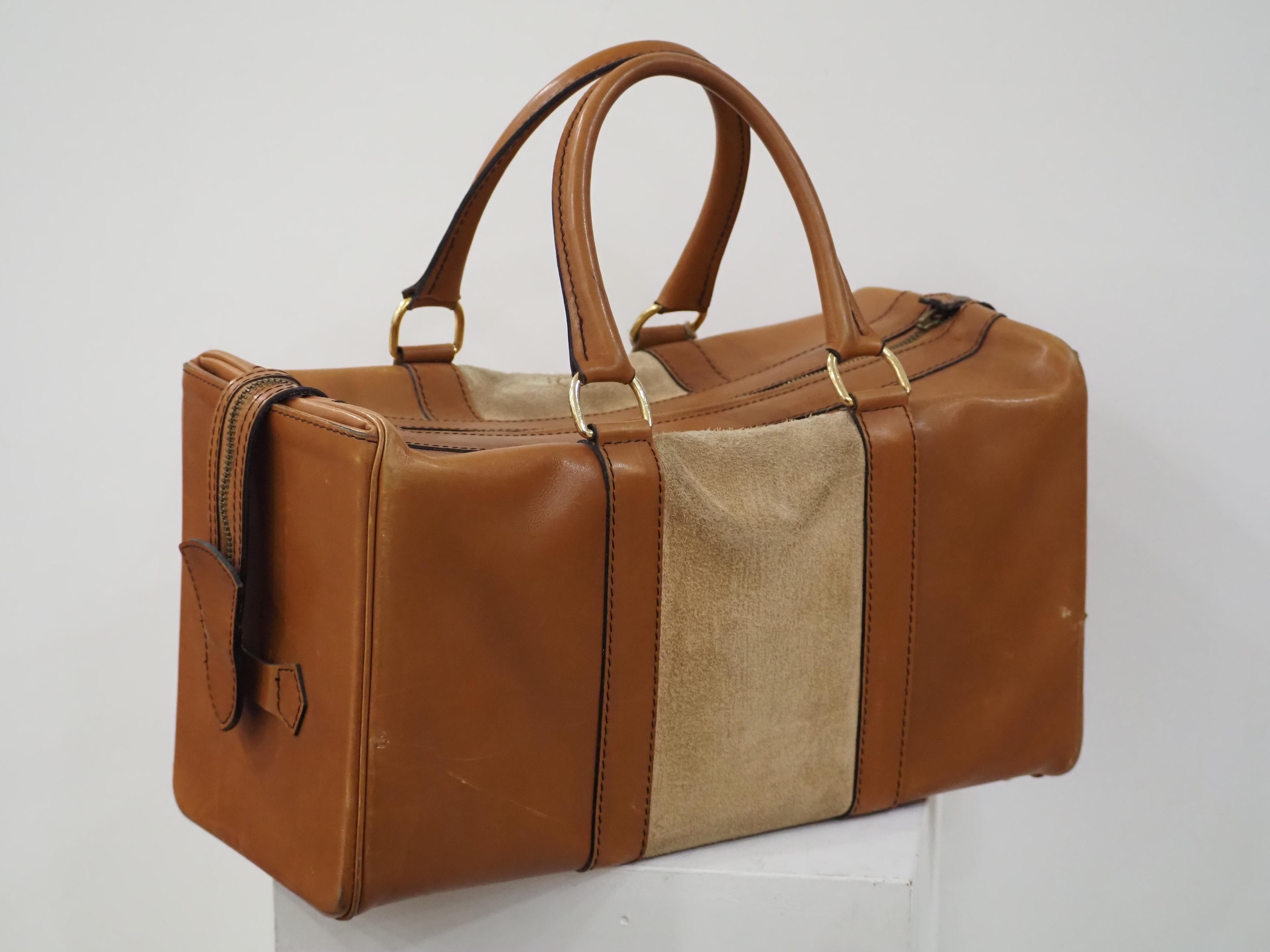 Brown 1990s Christian Dior Speedy luggage bag