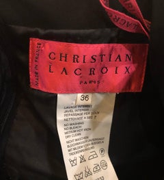 1990s Christian Lacroix Avant Garde Size 36 2 /4 Vintage Black 90s Skater Dress