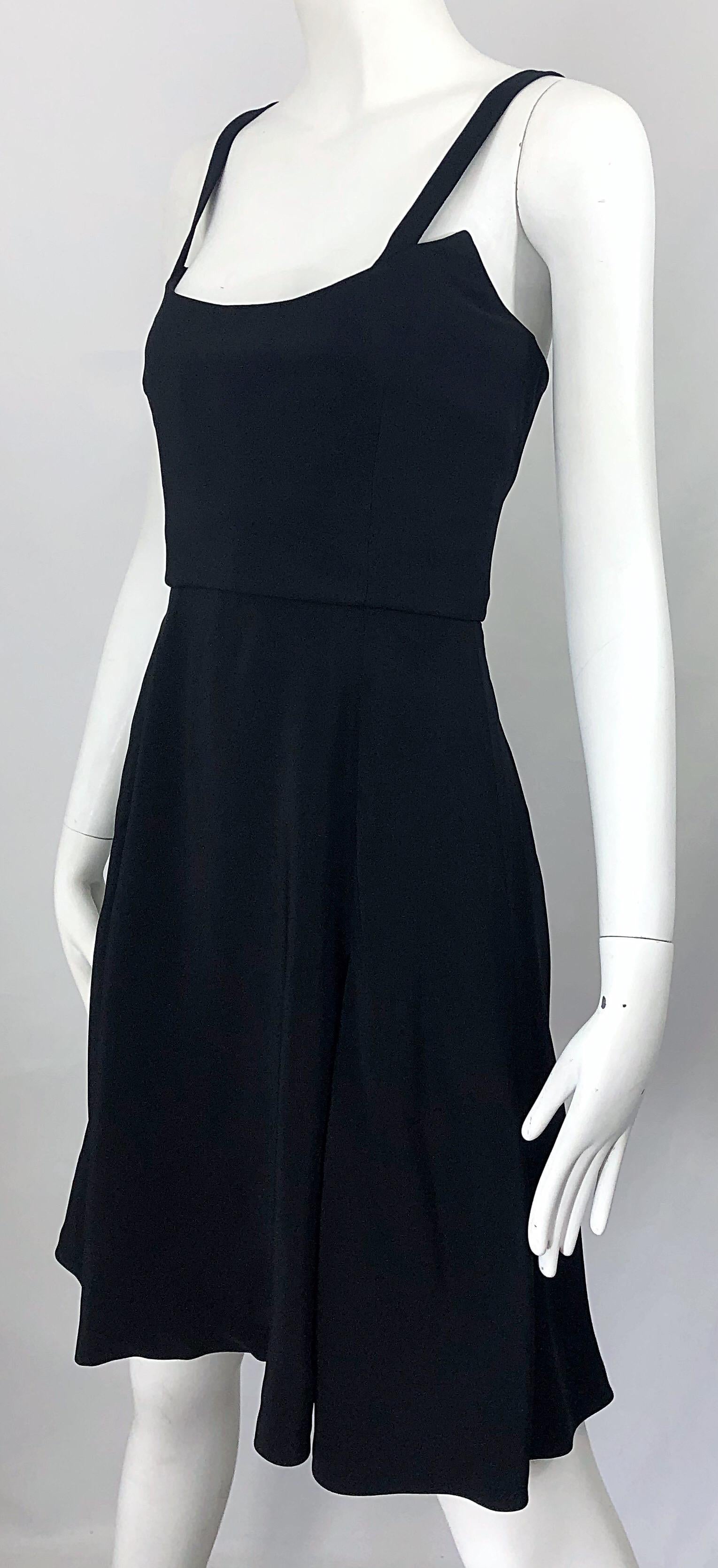 Women's 1990s Christian Lacroix Avant Garde Size 36 2 /4 Vintage Black 90s Skater Dress For Sale