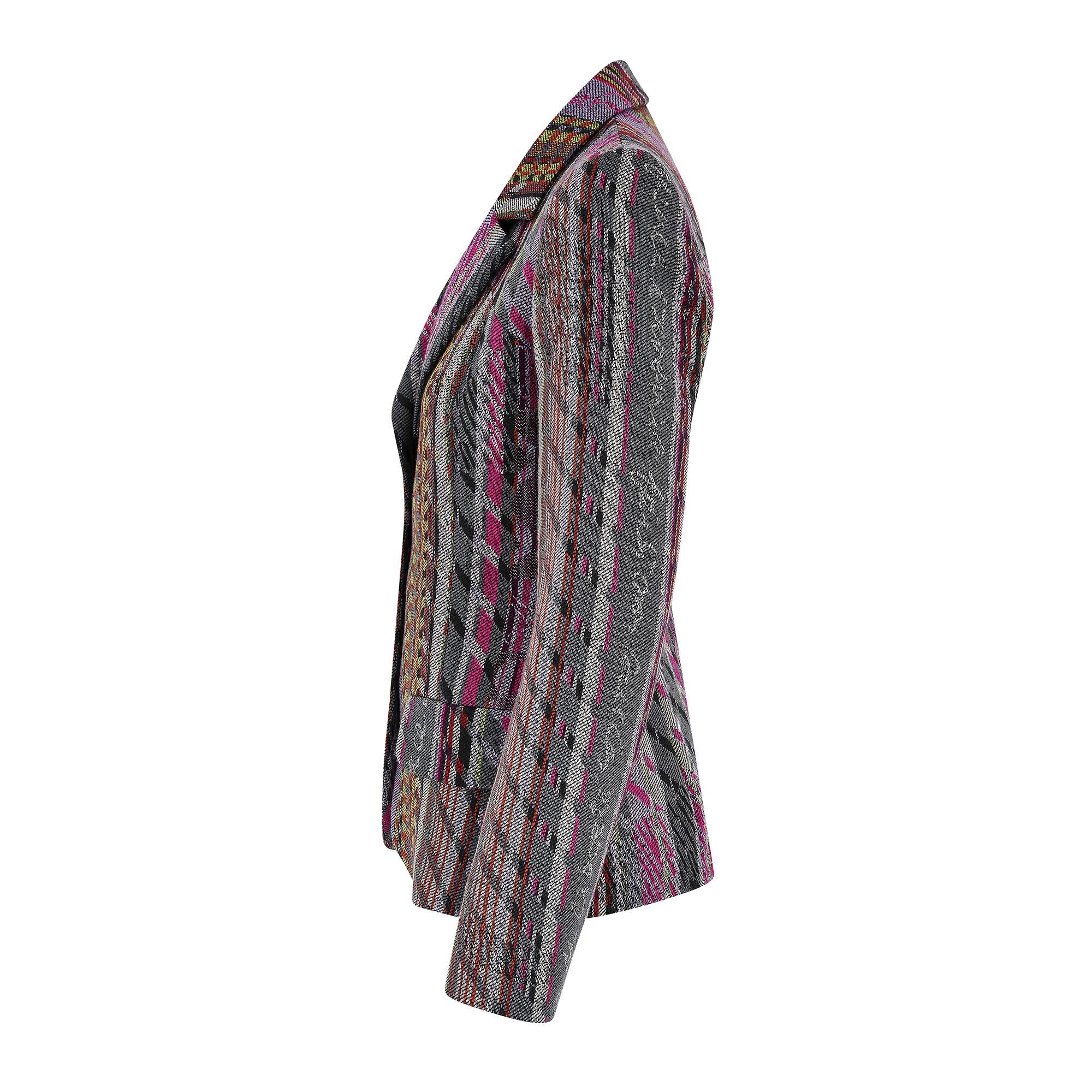 1990s Christian Lacroix Bazar Colourful Wool Jacket In Excellent Condition For Sale In London, GB