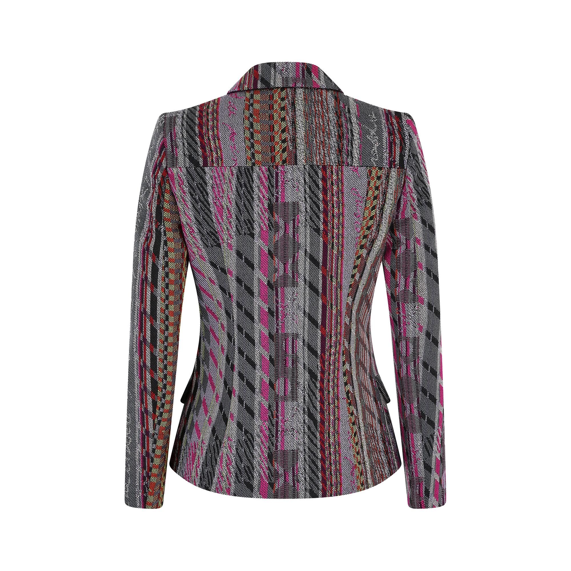 Women's 1990s Christian Lacroix Bazar Colourful Wool Jacket For Sale