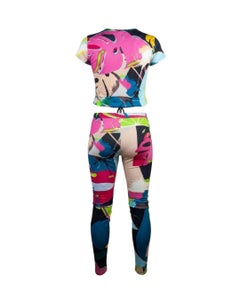 1990s Christian Lacroix Bazar Pop Art Monstera & Lips Print Set - Made in France