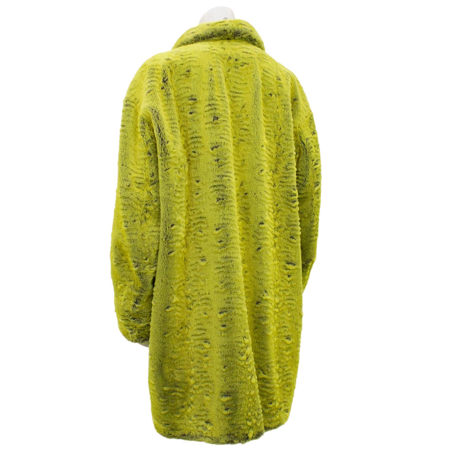 chartreuse wool coat