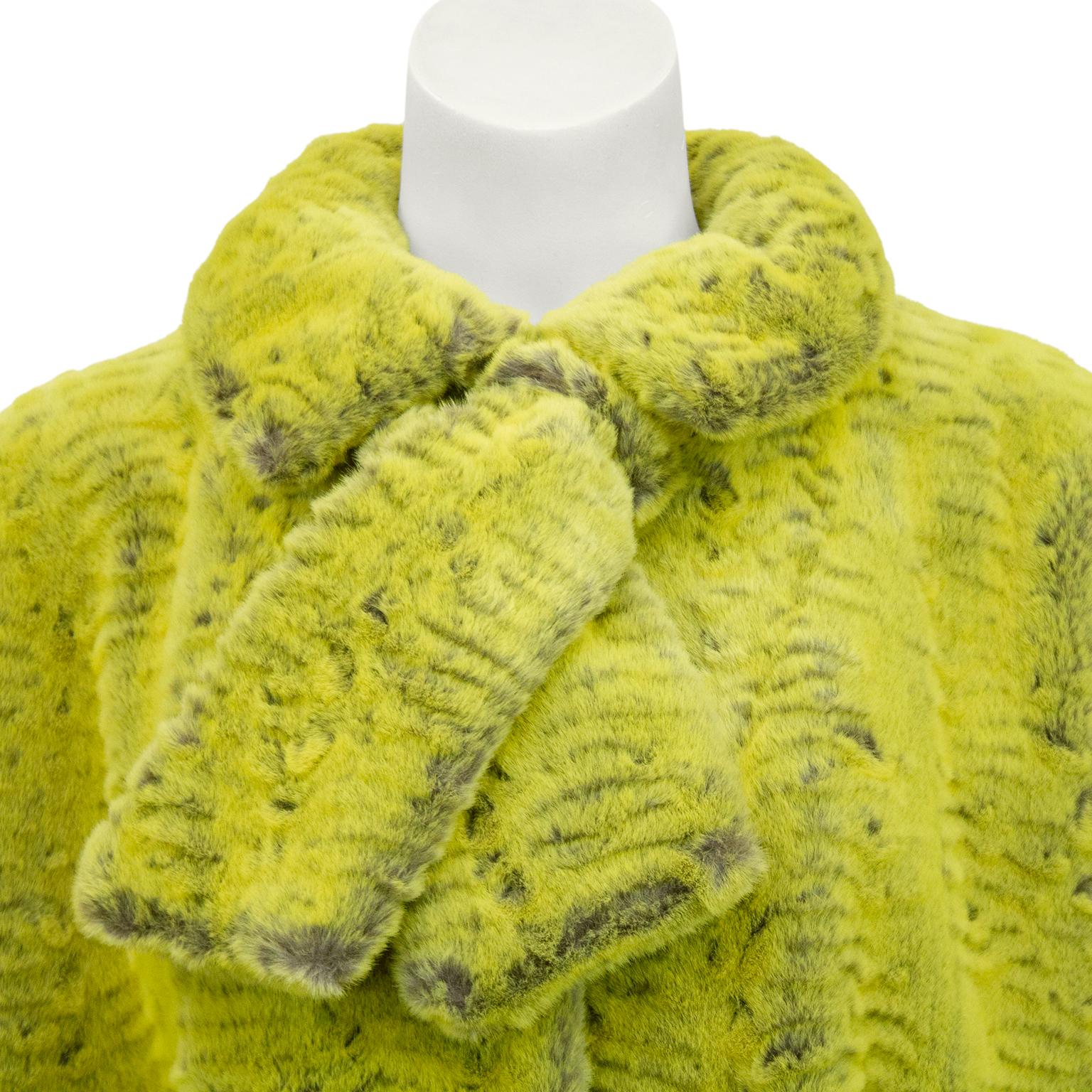 chartreuse fur coat