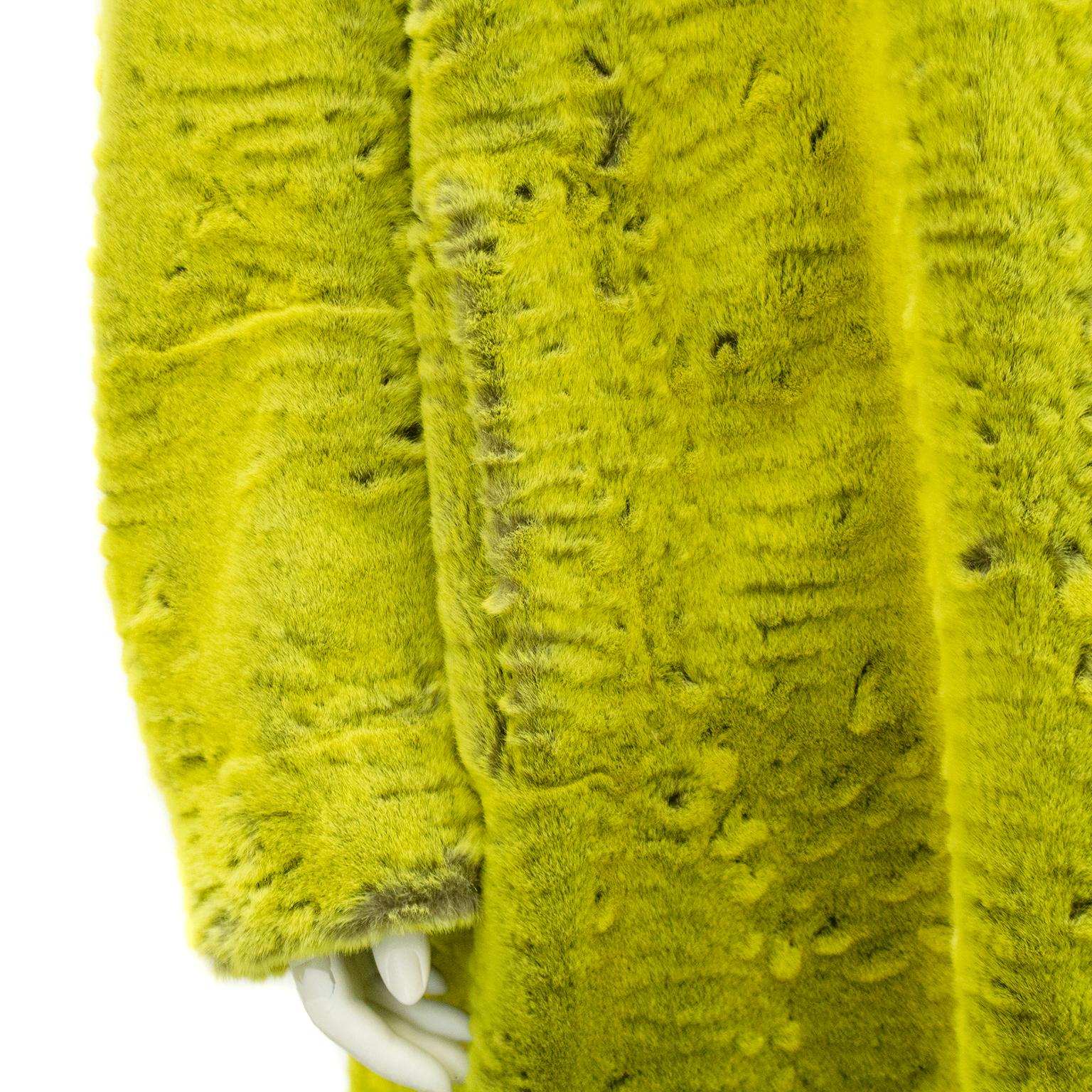 chartreuse puffer jacket