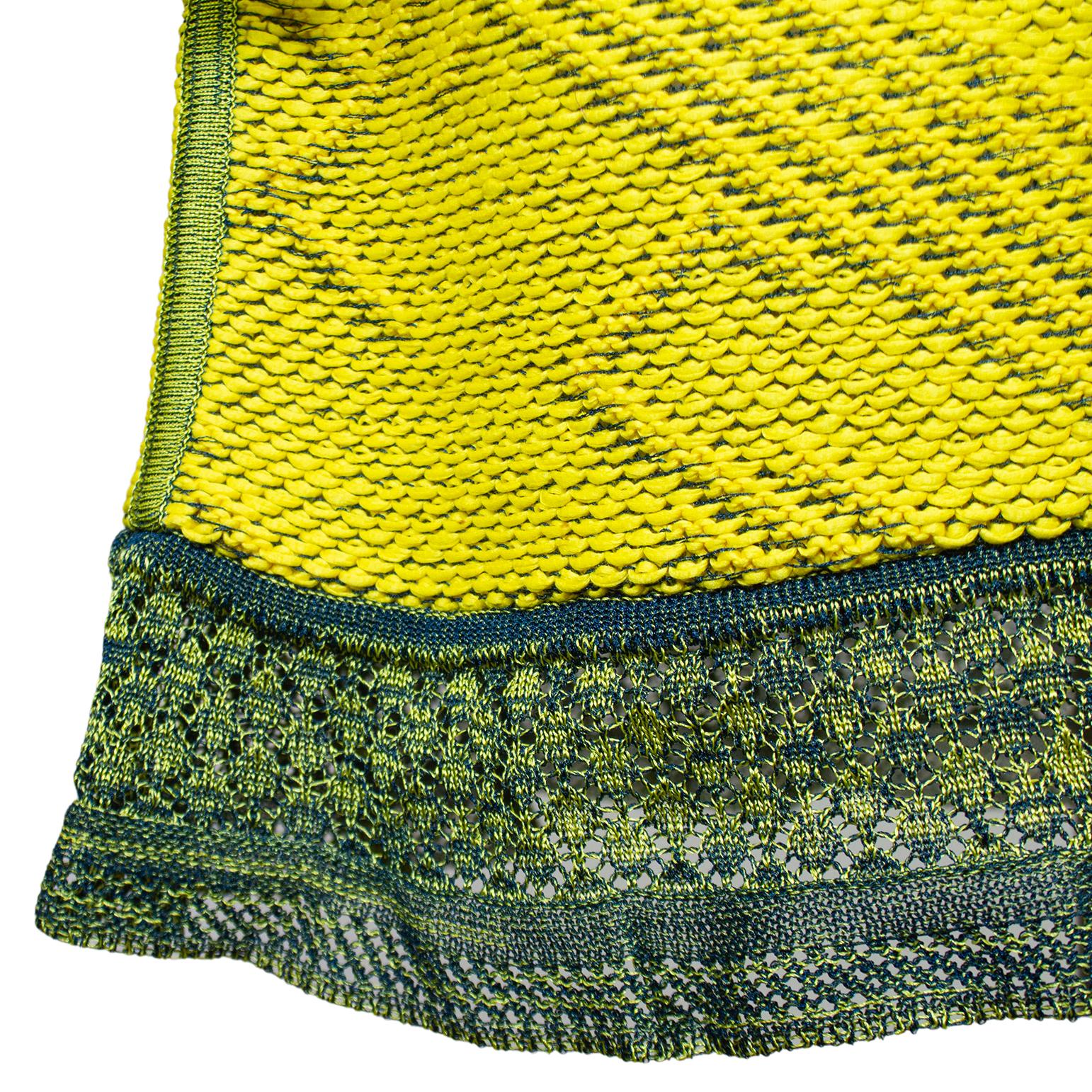 1990s Christian Lacroix Chartreuse Knit Ensemble For Sale 1